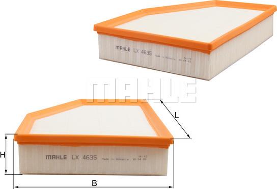 MAHLE LX 4635 - Filtro aria www.autoricambi360.it