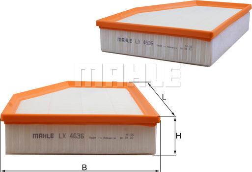 MAHLE LX 4636 - Filtro aria www.autoricambi360.it