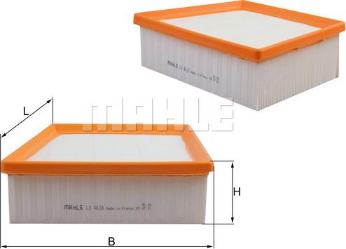 MAHLE LX 4638 - Filtro aria www.autoricambi360.it