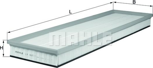 MAHLE LX 467/1 - Filtro aria www.autoricambi360.it