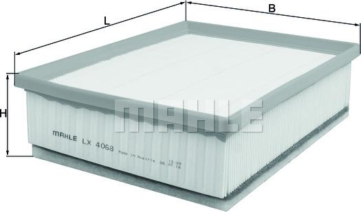 MAHLE LX 4068 - Filtro aria www.autoricambi360.it