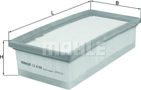 MAHLE LX 4149 - Filtro aria www.autoricambi360.it