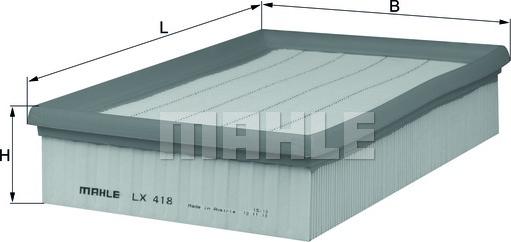 MAHLE LX 418 - Filtro aria www.autoricambi360.it