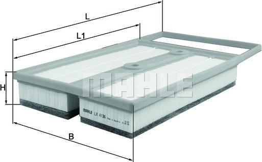 MAHLE LX 4136 - Filtro aria www.autoricambi360.it
