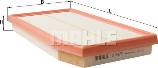 MAHLE LX 4872 - Filtro aria www.autoricambi360.it