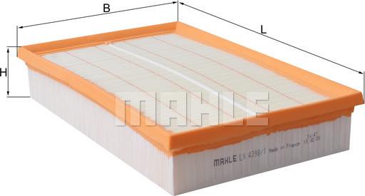 MAHLE LX 4398/1 - Filtro aria www.autoricambi360.it