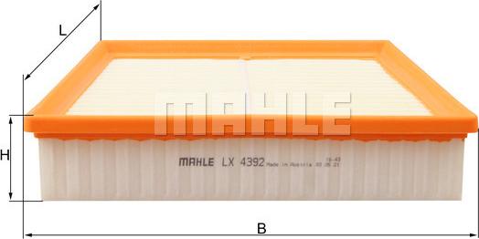 MAHLE LX 4392 - Filtro aria www.autoricambi360.it