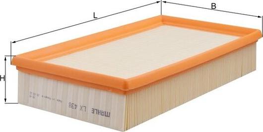 MAHLE LX 438 - Filtro aria www.autoricambi360.it