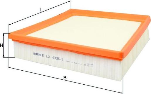 MAHLE LX 4335/1 - Filtro aria www.autoricambi360.it