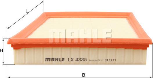 MAHLE LX 4335 - Filtro aria www.autoricambi360.it