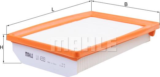 MAHLE LX 4333 - Filtro aria www.autoricambi360.it