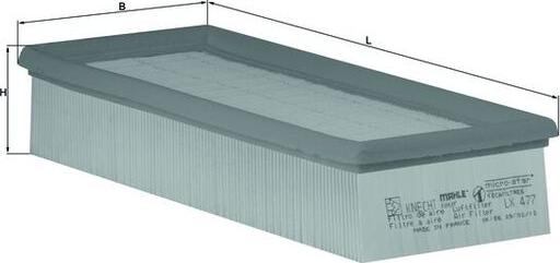 MAHLE LX 477 - Filtro aria www.autoricambi360.it