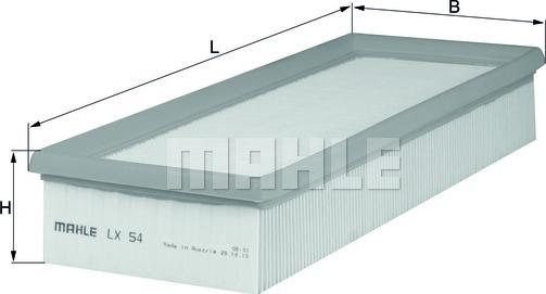 MAHLE LX 54 - Filtro aria www.autoricambi360.it