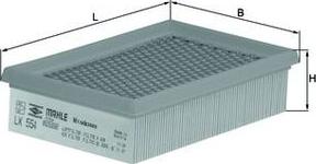 MAHLE LX 554 - Filtro aria www.autoricambi360.it