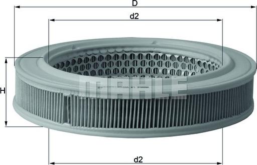MAHLE LX 552 - Filtro aria www.autoricambi360.it
