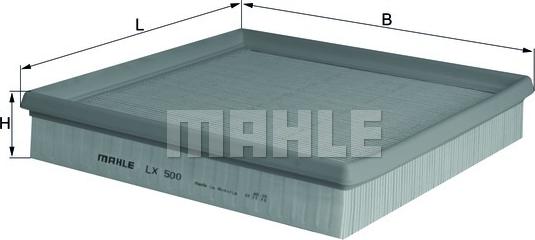 MAHLE LX 500 - Filtro aria www.autoricambi360.it