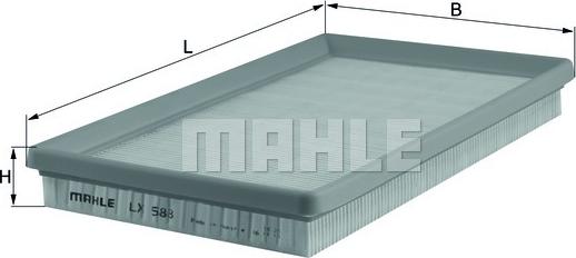 MAHLE LX 588 - Filtro aria www.autoricambi360.it