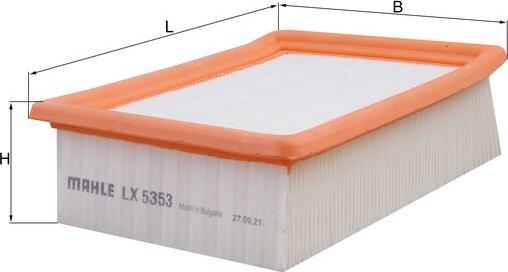 MAHLE LX 5353 - Filtro aria www.autoricambi360.it