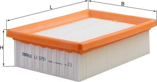 MAHLE LX 5791 - Filtro aria www.autoricambi360.it