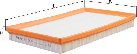 MAHLE LX 5798 - Filtro aria www.autoricambi360.it