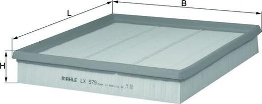 MAHLE LX 579 - Filtro aria www.autoricambi360.it