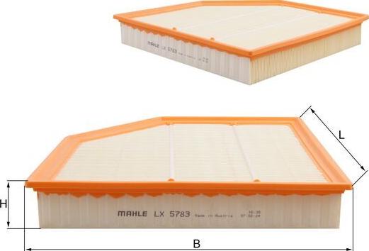 MAHLE LX 5783 - Filtro aria www.autoricambi360.it