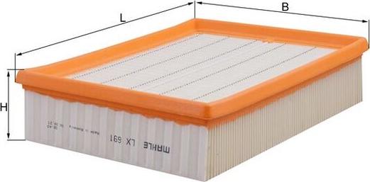MAHLE LX 691 - Filtro aria www.autoricambi360.it