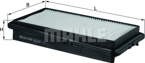 MAHLE LX 667 - Filtro aria www.autoricambi360.it