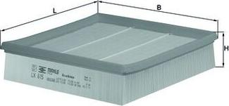 MAHLE LX 615 - Filtro aria www.autoricambi360.it