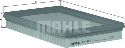 MAHLE LX 687 - Filtro aria www.autoricambi360.it