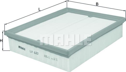 MAHLE LX 622 - Filtro aria www.autoricambi360.it