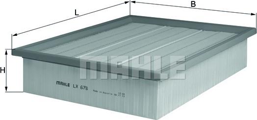 MAHLE LX 678 - Filtro aria www.autoricambi360.it