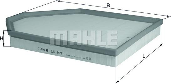 MAHLE LX 1991 - Filtro aria www.autoricambi360.it
