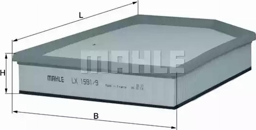 MAHLE LX 1591/9 - Filtro aria www.autoricambi360.it