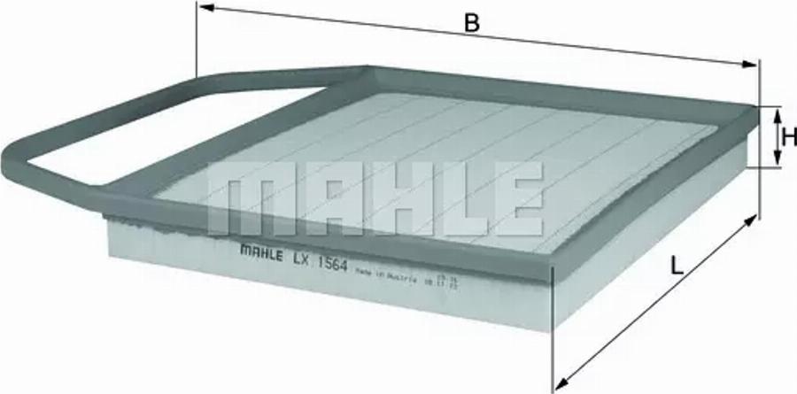 MAHLE LX 1564 - Filtro aria www.autoricambi360.it