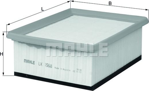 MAHLE LX 1568 - Filtro aria www.autoricambi360.it