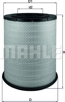 MAHLE LX 1587 - Filtro aria www.autoricambi360.it
