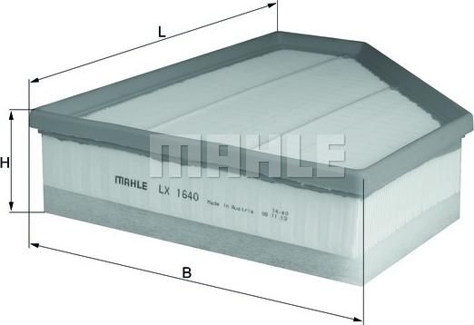 MAHLE LX 1640 - Filtro aria www.autoricambi360.it