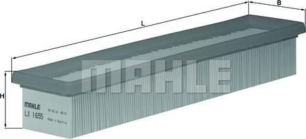 MAHLE LX 1655 - Filtro aria www.autoricambi360.it