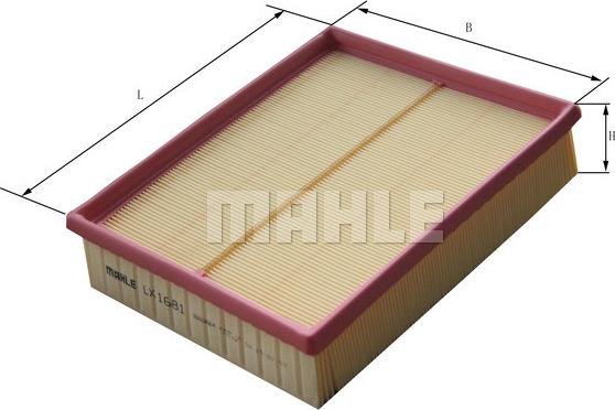 MAHLE LX 1681 - Filtro aria www.autoricambi360.it