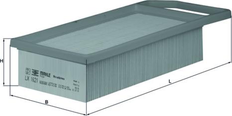 MAHLE LX 1621 - Filtro aria www.autoricambi360.it