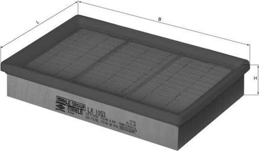 MAHLE LX 1053 - Filtro aria www.autoricambi360.it