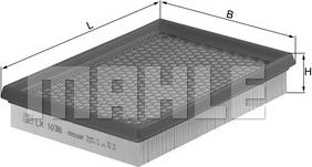 MAHLE LX 1038 - Filtro aria www.autoricambi360.it