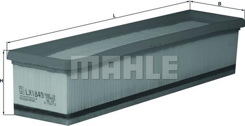 MAHLE LX 1849 - Filtro aria www.autoricambi360.it