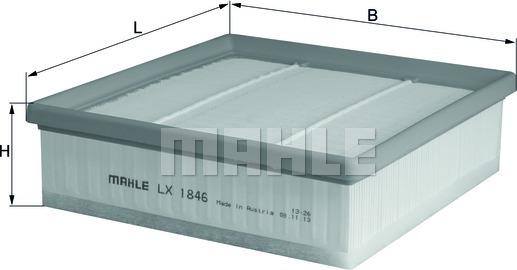 MAHLE LX 1846 - Filtro aria www.autoricambi360.it