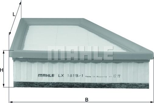 MAHLE LX 1819/1 - Filtro aria www.autoricambi360.it