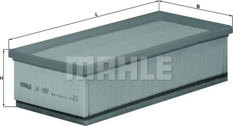 MAHLE LX 1837 - Filtro aria www.autoricambi360.it