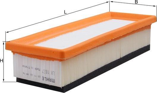 MAHLE LX 1827 - Filtro aria www.autoricambi360.it