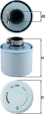 MAHLE LX 1245 - Filtro aria, Compressore - Aria aspirazione www.autoricambi360.it
