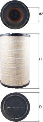 MAHLE LX 1243 - Filtro aria www.autoricambi360.it
